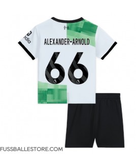 Günstige Liverpool Alexander-Arnold #66 Auswärts Trikotsatzt Kinder 2023-24 Kurzarm (+ Kurze Hosen)